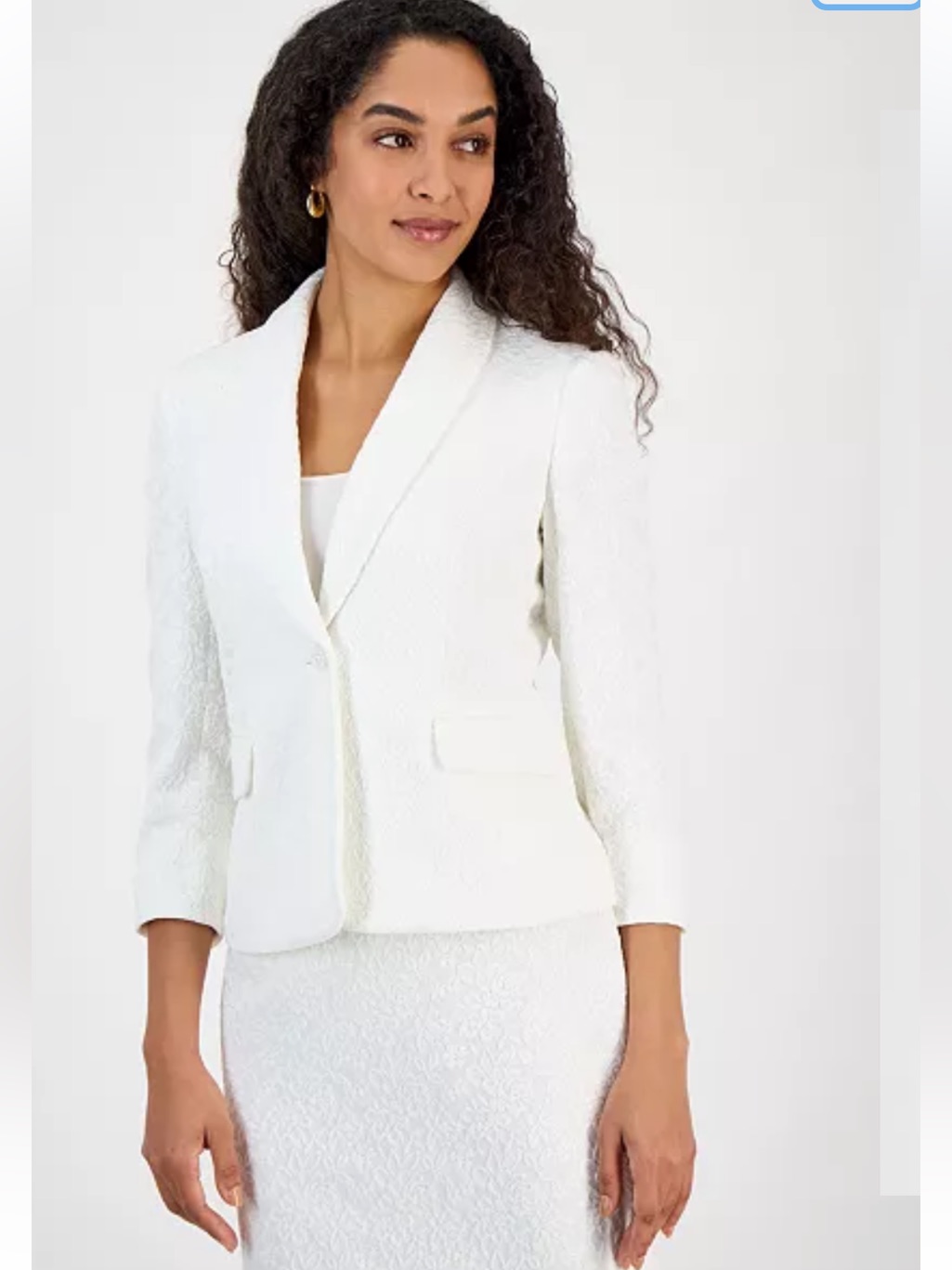 Kasper Women's Bonded-Lace Shawl-Collar Blazer Sz 8 Nwt